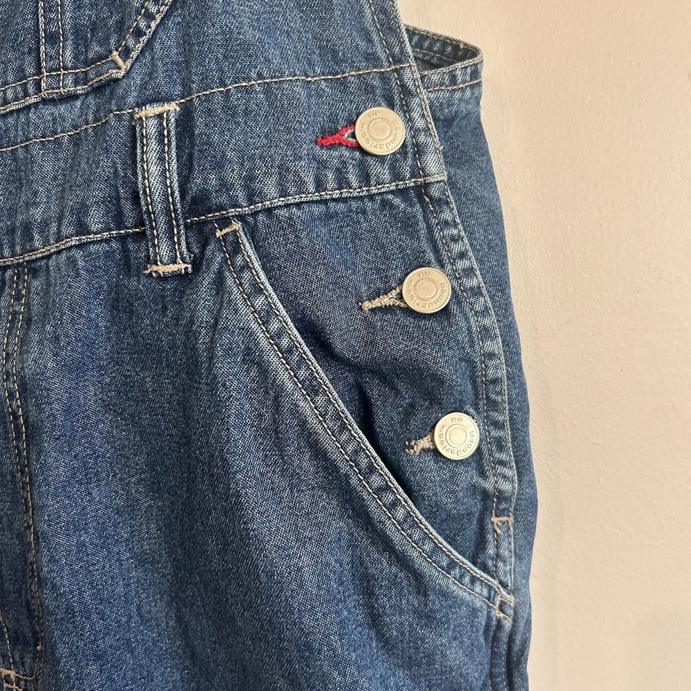 Vtg Y2K 90s No Boundaries Denim Overalls Juniors Size M 7/9 Blue Carpenter - Picture 5 of 14